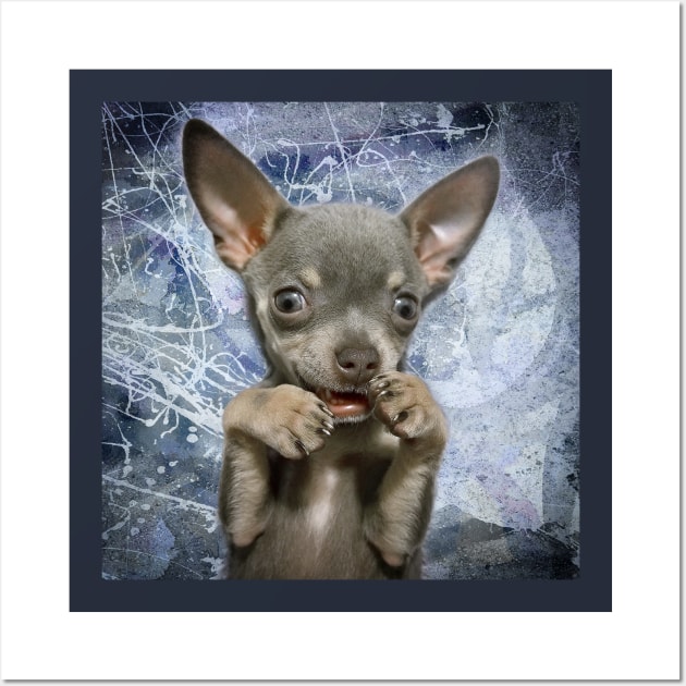 Cheeky Chihuahua Funny Face art design Wall Art by BarbaraGlebska